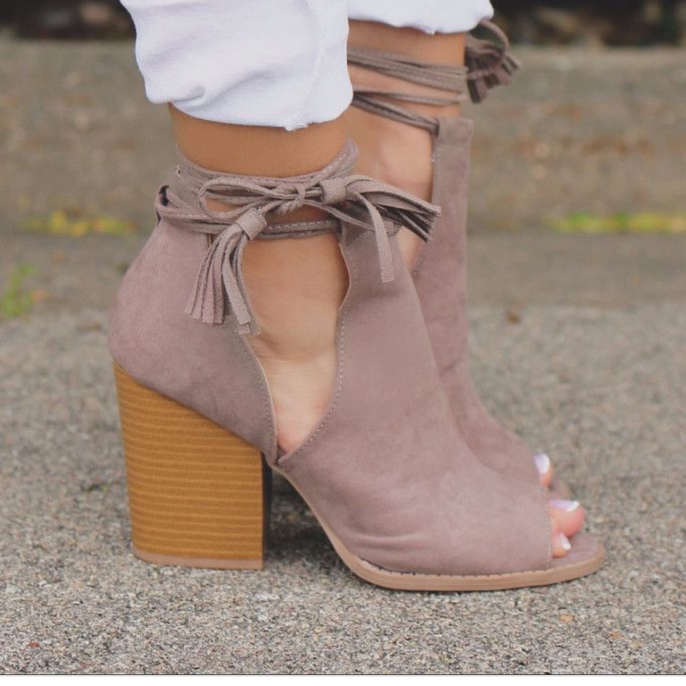 Open Toe Booties - Picture 4 of 6